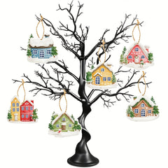 6pcs Snowhouse Hanging Ornament Christmas Tree Decoration