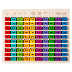 Colorful Wooden Multiplication Learning Board for Youngsters Educational Tool