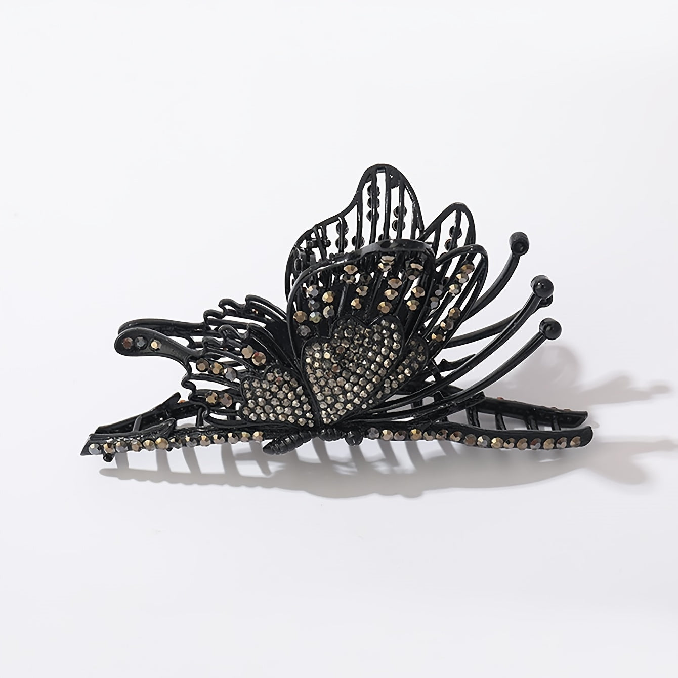 Rhinestone Butterfly Hair Claw Clips Large Non Slip Strong Metal Hair Clips