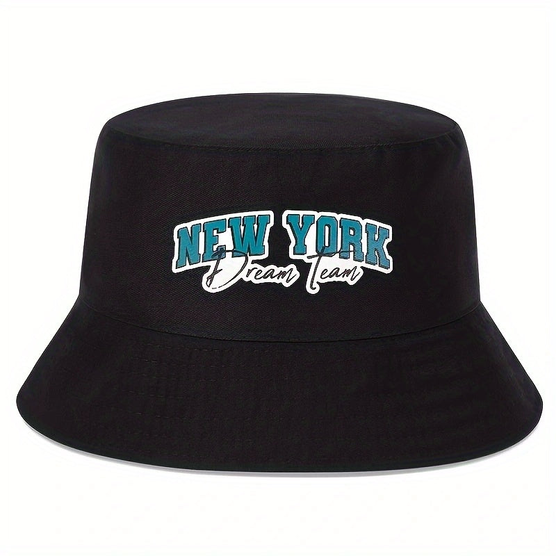 YORK Print Bucket Hat Lightweight Foldable Fisherman Cap For Women Men