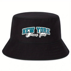 YORK Print Bucket Hat Lightweight Foldable Fisherman Cap For Women Men