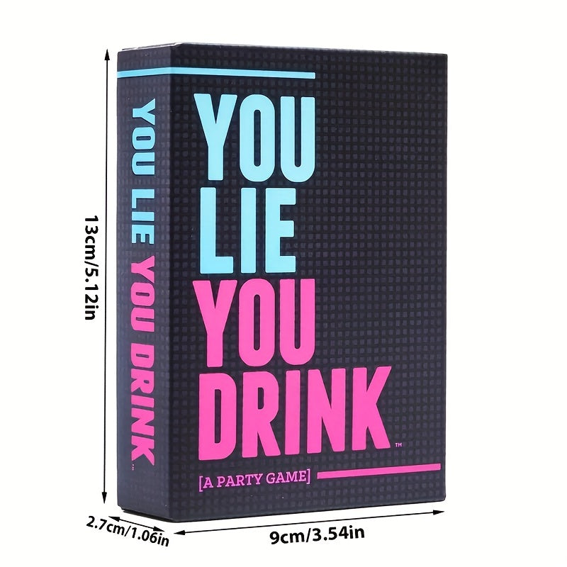 You Lie You Drink Drinking Game for Non-Liers Christmas Halloween Thanksgiving