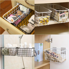 Iron Kitchen Seasoning Hanging Basket Desktop Storage Basket