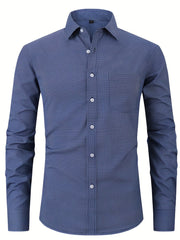 Men's Plaid Casual Shirt Long Sleeves Regular Fit