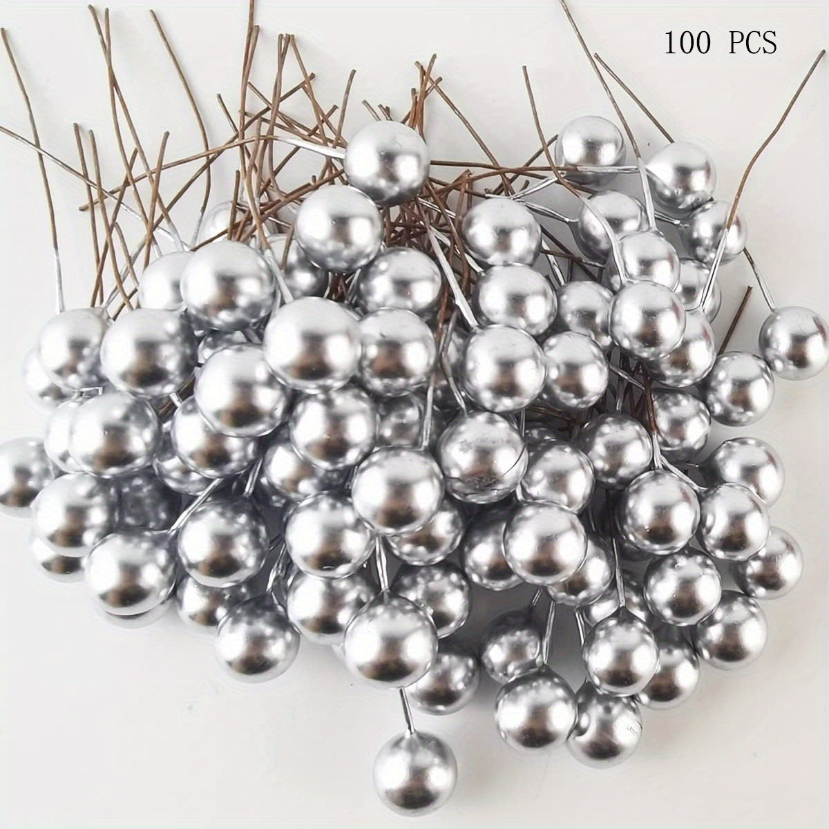 100pcs Christmas Red Foam Cherry Ball Ornaments