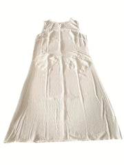  Solid Tank Dress with Pockets