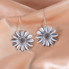 Vintage 3D Sunflower Daisy Earrings for Men and Women