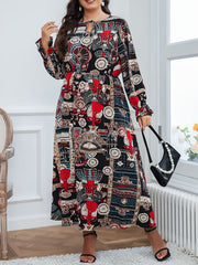 Flounce Sleeve Tie Front Maxi Dress