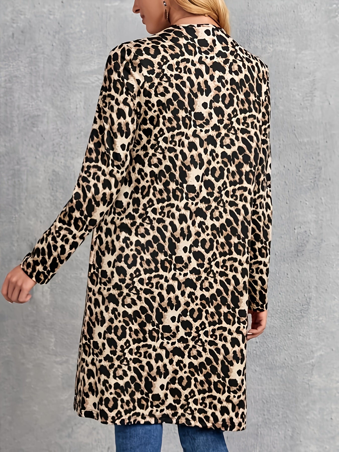  Leopard Print Long Sleeve Cardigan