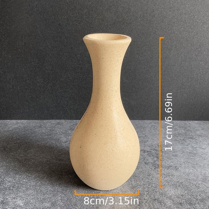 DIY Wooden Vase Flower Container Painting Crafts Home Decoration