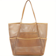 Large Capacity Mesh Beach Tote Bag Travel Swimming Storage Toiletry Bag
