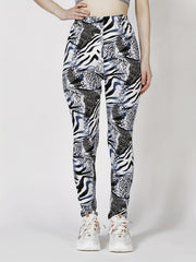 Casual Stretchy Allover Print Skinny Leggings