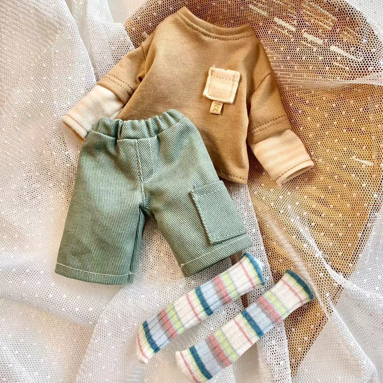 1 6 Baby Clothes Set Bjd T Shirt Jeans Shorts Sweatshirt 11 8'' Dolls