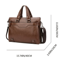 Soft Leather Computer Briefcase Men's Single shoulder Messenger Laptop Briefcase