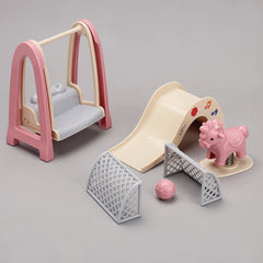 Wooden Horse Swing Doll House Accessory Set