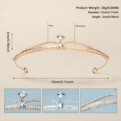 Crystal Crown Wedding Tiara Rhinestone Princess Birthday Tiaras For Women