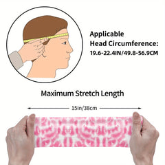 Tie Dye Headband Breathable Polyester & Spandex Blend Adjustable