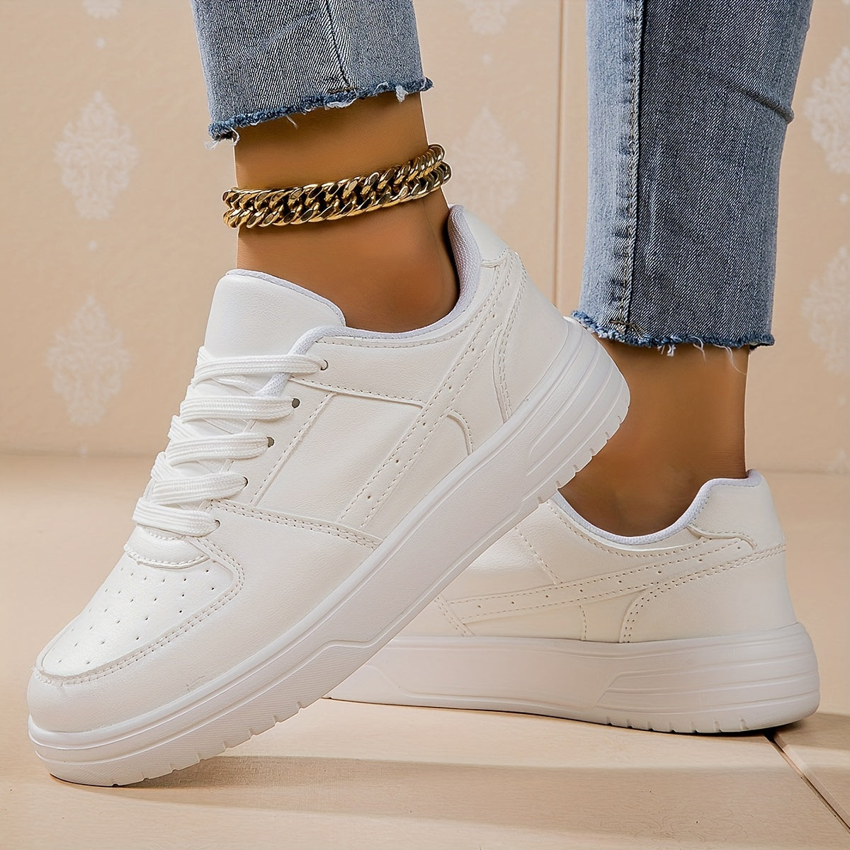 Solid Flat Sports Sneakers Slip resistant Leisure Outdoor Sport Shoes