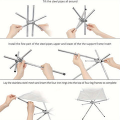 Portable Folding Campfire Rack for Camping
