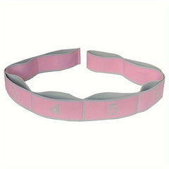 Yoga Elastic Resistance Band with 8 Rings for Home Fitness