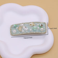 Pearl Snap Clip Shell Decor Hair Clip Side Hair Bang Sweet Hair Clip