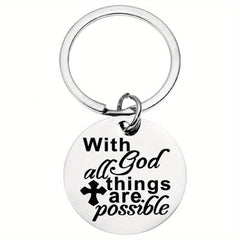 Stainless Steel Faith Keychain Small Gift For Christian