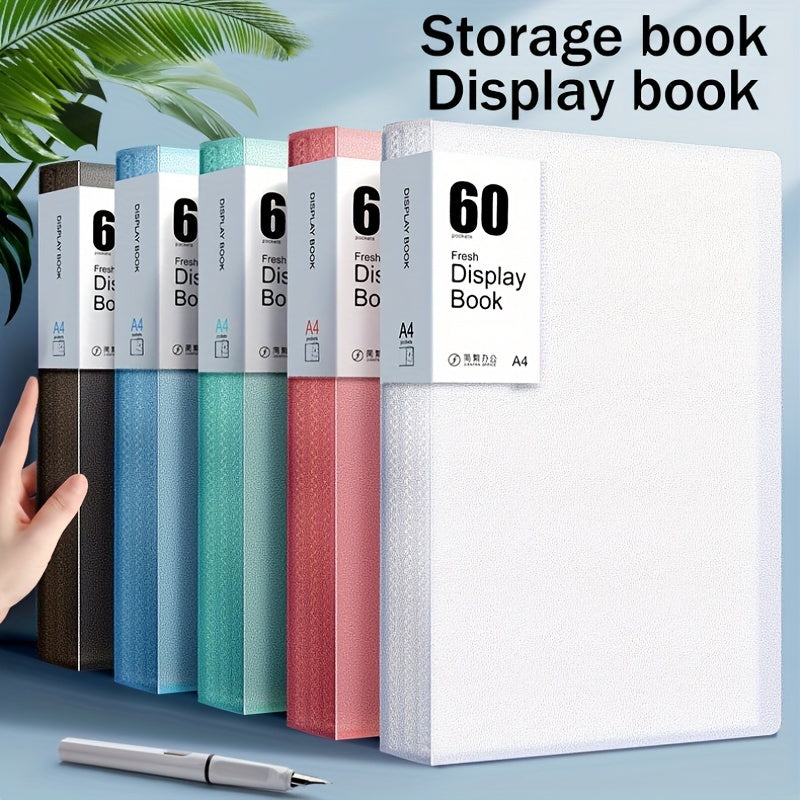 A4 Size File Storage Book Large Capacity 60 Pieces