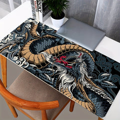 Dragon Large Mouse Pad Non Slip Stitched Edge Keyboard Mat