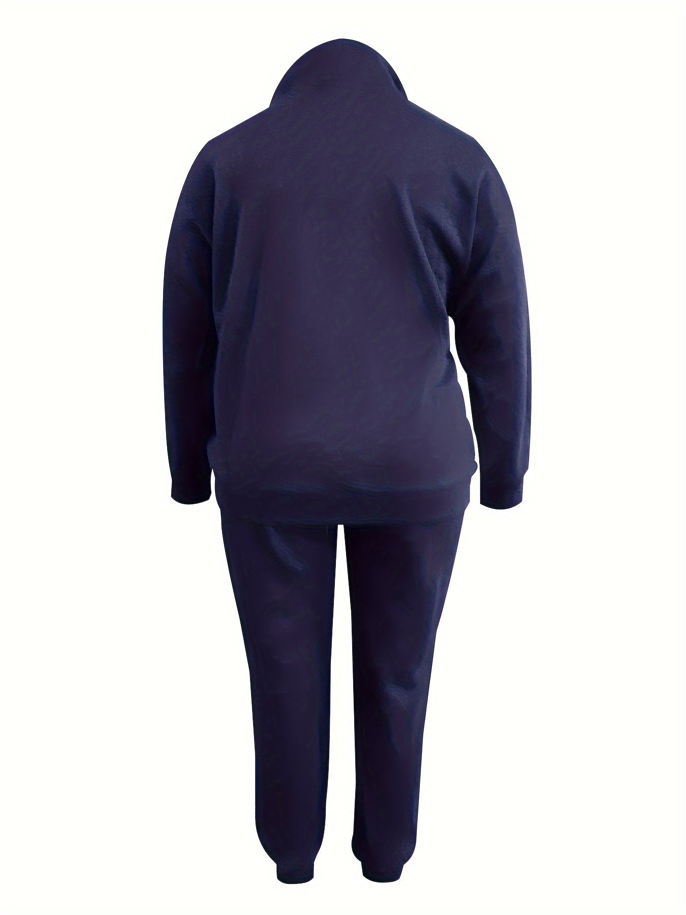  Zipper Front Coat & Joggers 2PC Set
