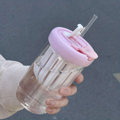 550ml Big Belly Tea Water Filter Straw Cup