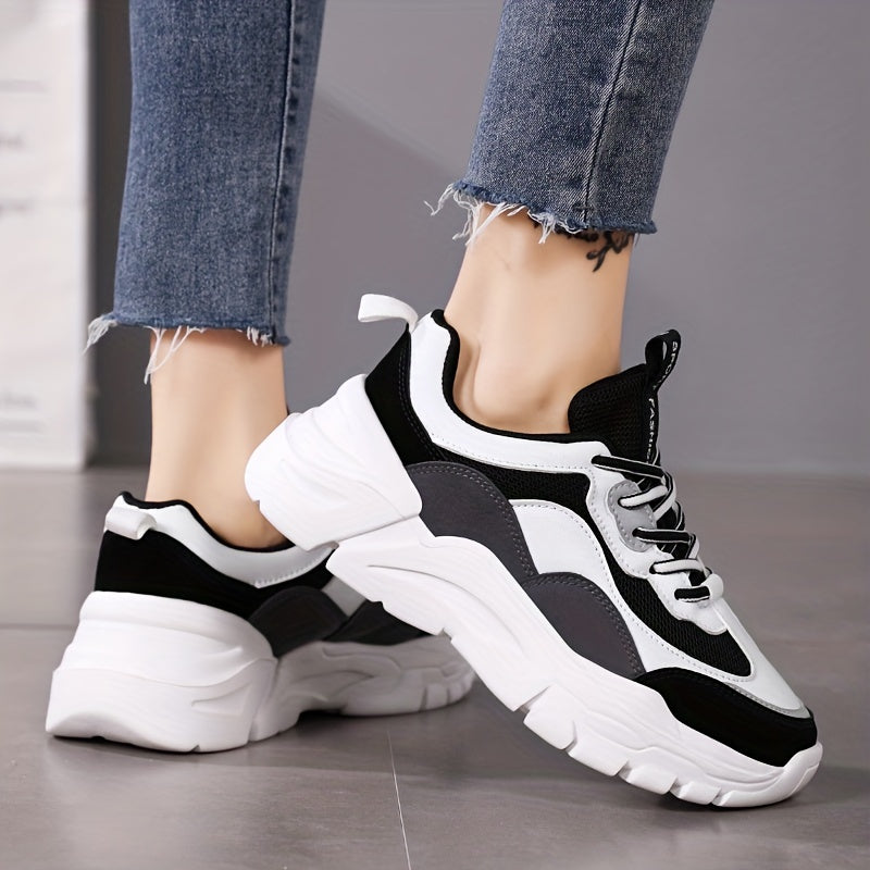 Platform Chunky Sneakers Thick Sole Breathable Running Shoes