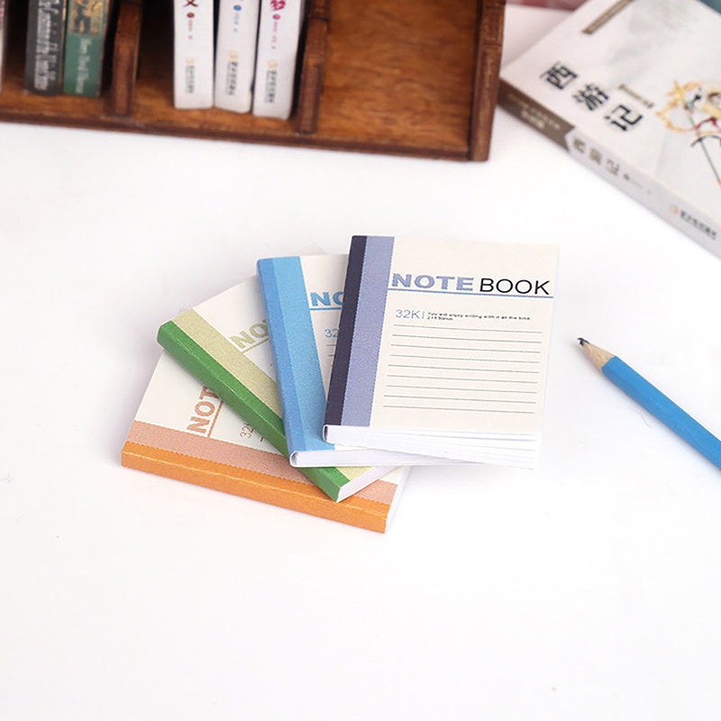 Simulation Mini Notebook DIY Study Ornaments Play House Decoration Props