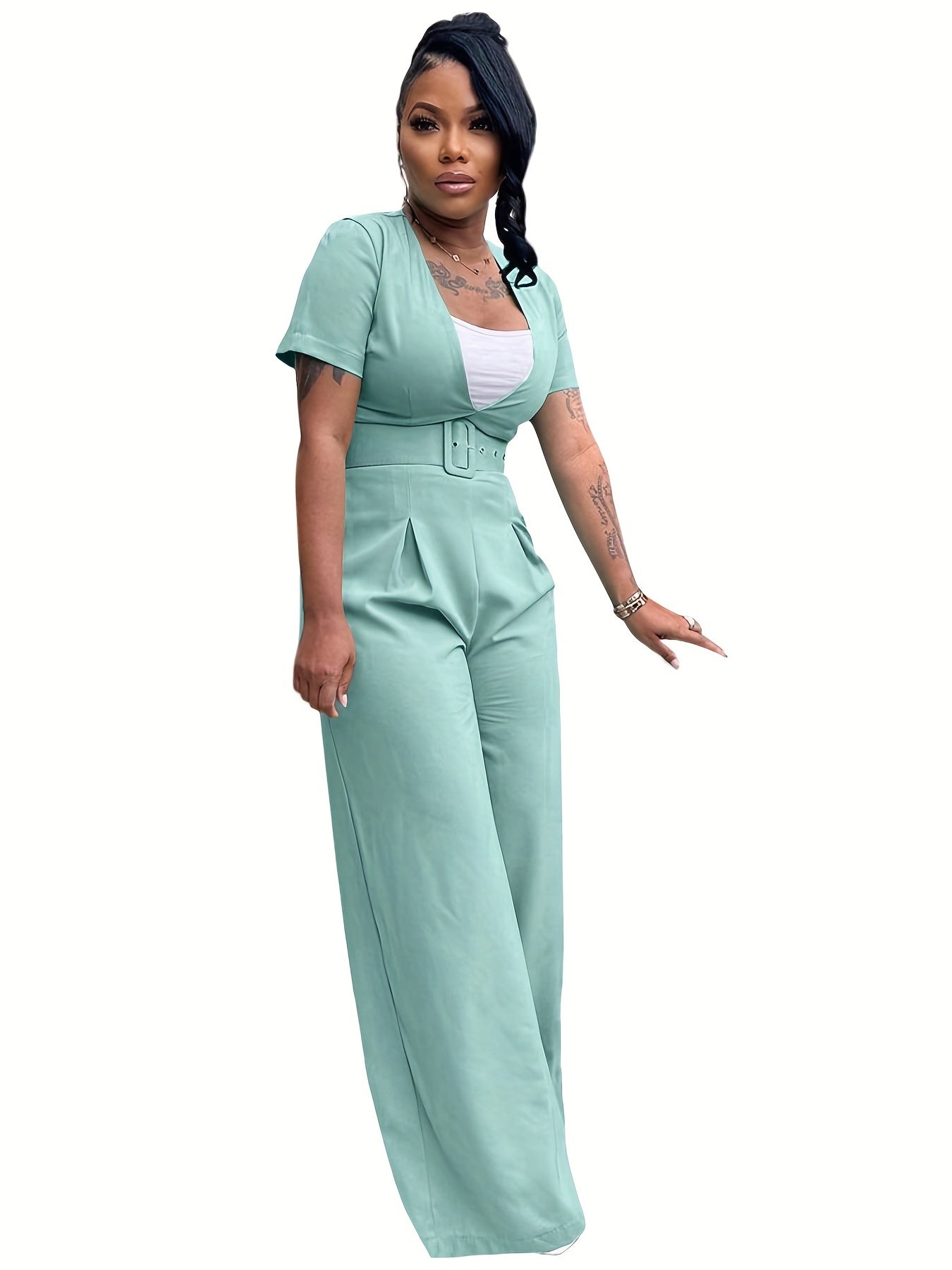 Sexy V-Neck Jumpsuit for Women
