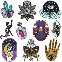 10pcs Evil Eye Iron On Patches Sew On Embroidered Applique For Clothing Jacket