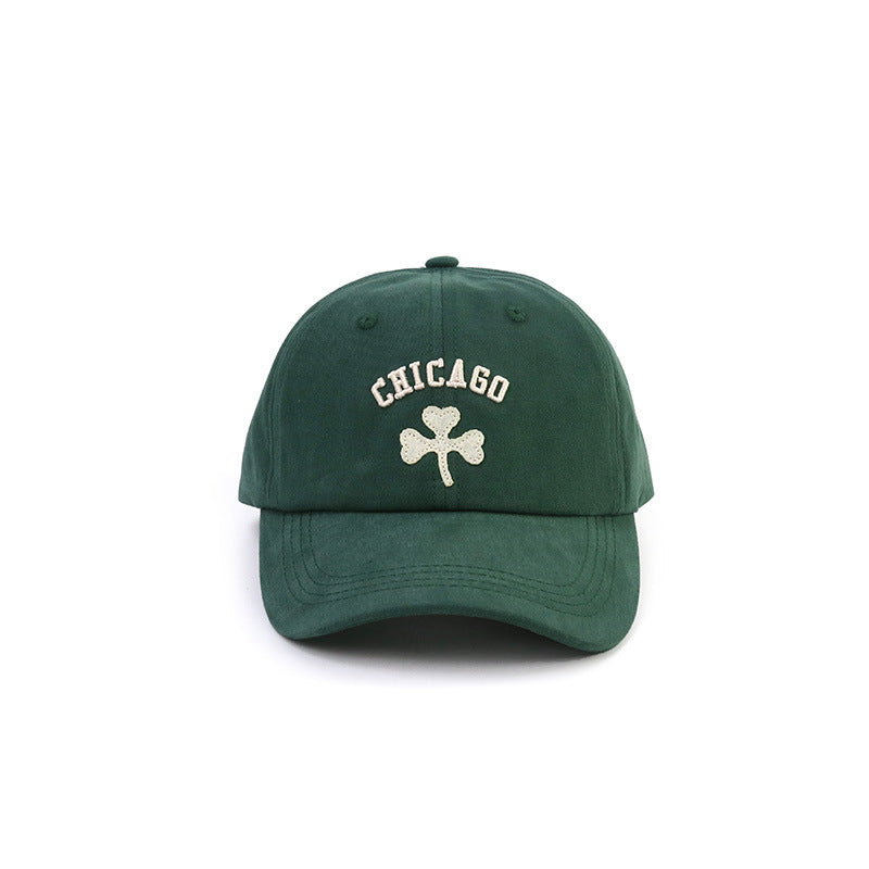 Clover Peaked Cap Soft Top Baseball Cap Couple Hat