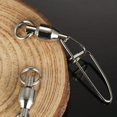 9KM Heavy Duty Fishing Swivels Stainless Steel Ball Bearing Swivels