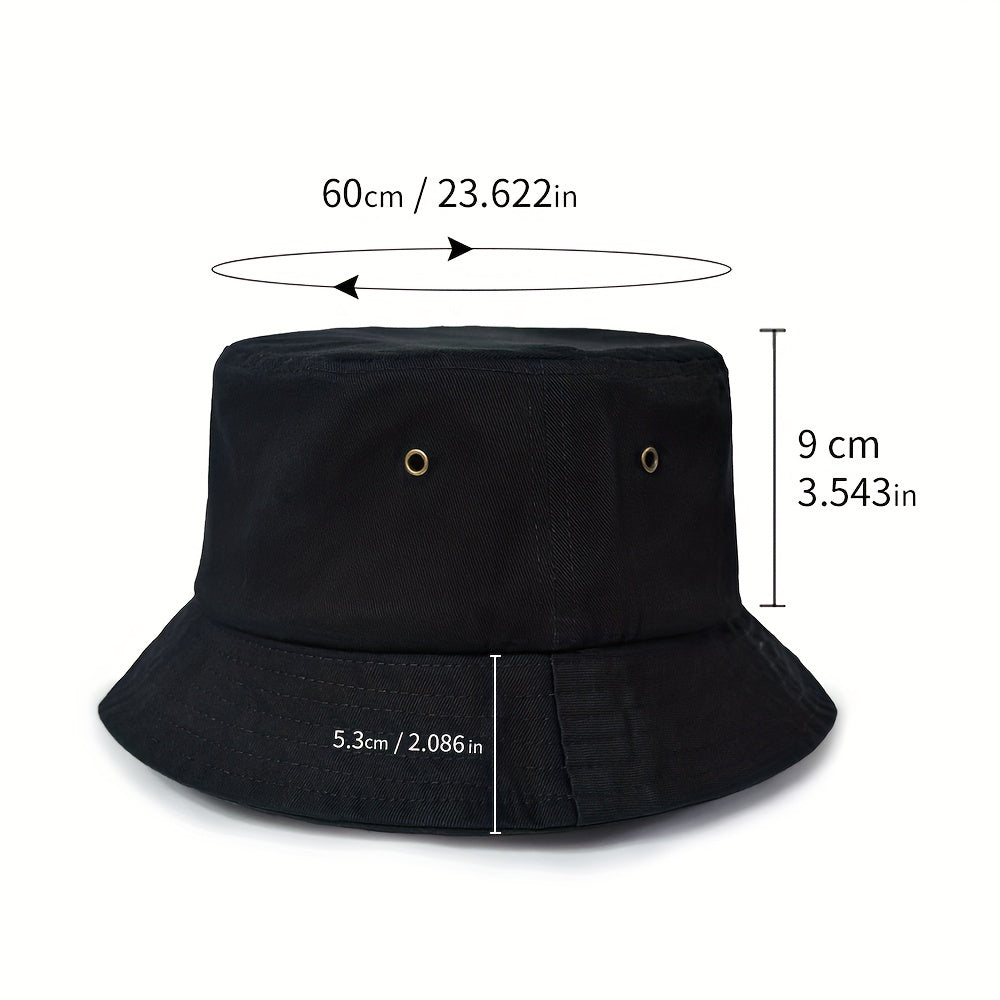 Unisex Cotton Bucket Hat Lightweight Sunshade Cap
