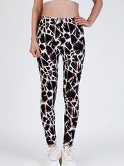 Women's Stone Print High Waist Cropped Pants