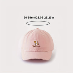 Unisex Sunshade Baseball Cap with Duck Embroidery