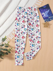 Girls' Unicorn Full Print Skinny Pants Leggings Ankle Length