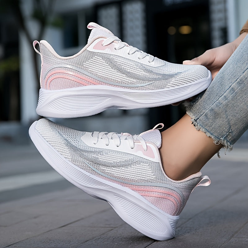 Women's Gradient Mesh Breathable Flying Woven Shoes Lightweight Comfortable