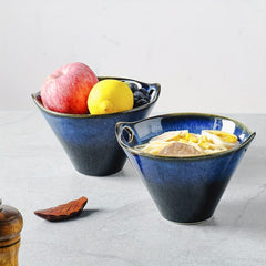 2pcs Ceramic Large Ramen Bowl Set 20oz Porcelain Soup Noodles Pho Udon Salad