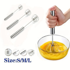 Hand Push Semi Automatic Egg Beater Mixer Whisk
