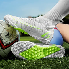 Men's High Top TF Cleats Lightweight Sport Shoes for Soccer Running