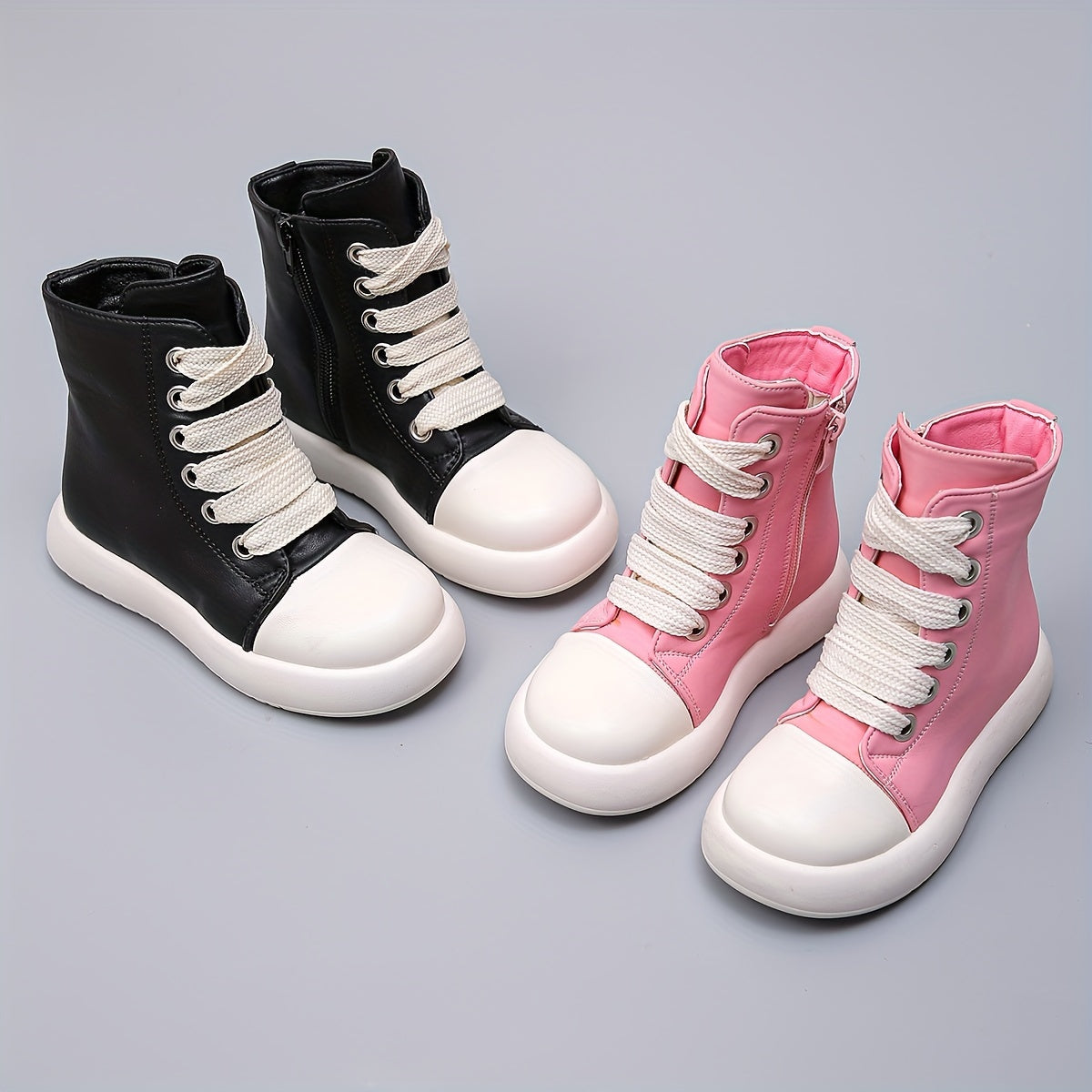 Kids High Top Skate Shoes Non Slip Waterproof Sneakers