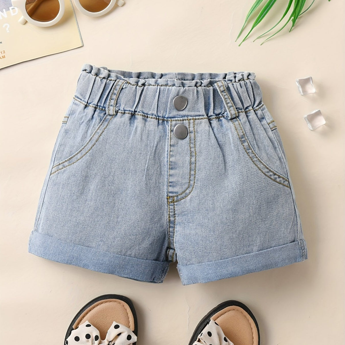 Girls Denim Shorts Comfortable Casual Pants For Summer Outdoor Kids Children