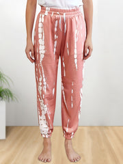 Women's Plus Tie Dye Elastic Tapered Leg Pants
