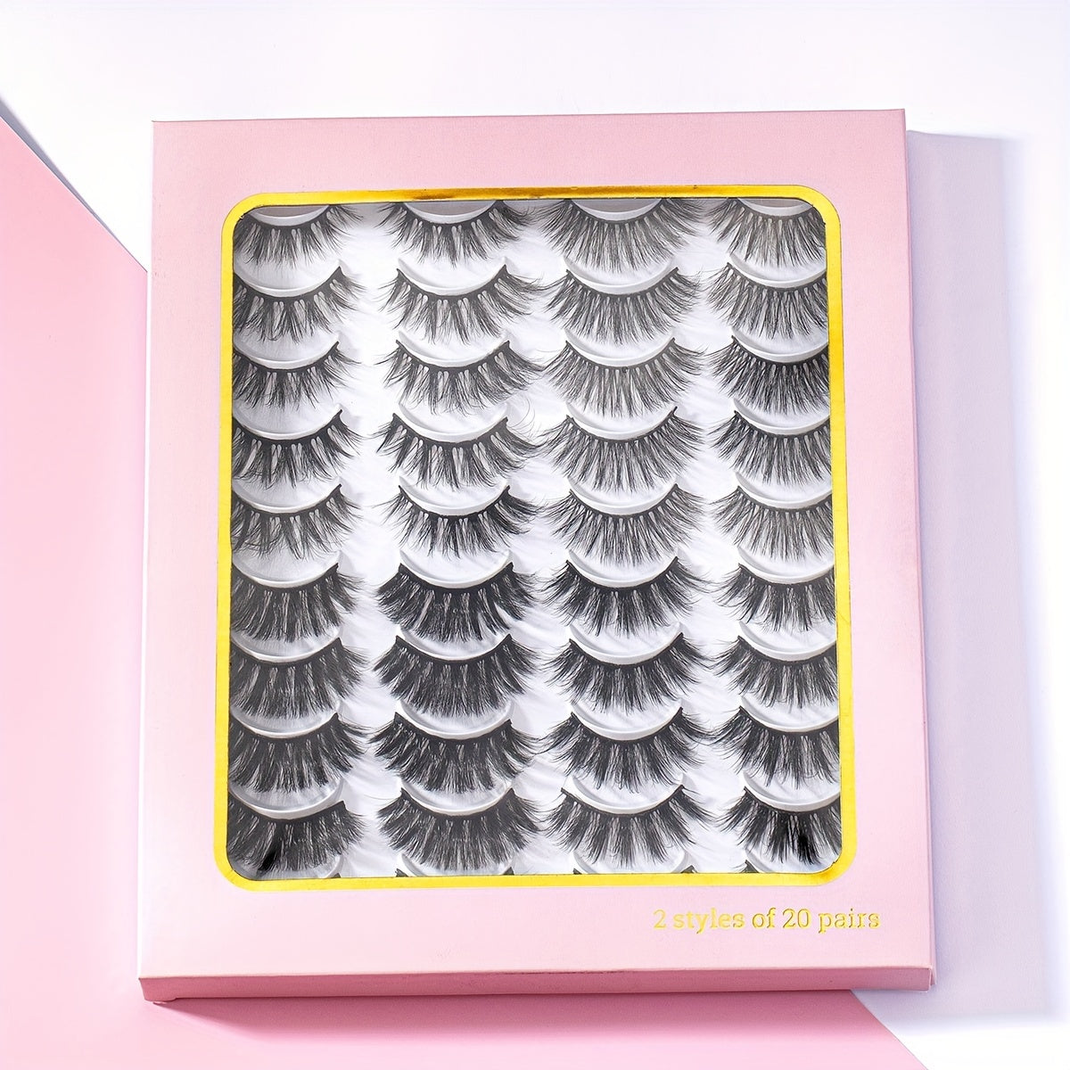 20 Pairs 3D Faux Mink Lashes Natural Fluffy Soft Wispy Reusable Eyelash Makeup