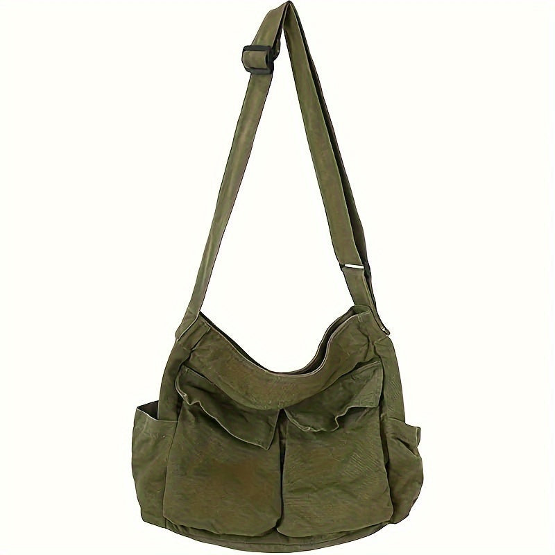 Canvas Crossbody Bag Casual Travel Daily Shoulder Messenger Bag
