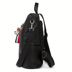 Rhombus Embossed Backpack Purse Anti-theft School Bag